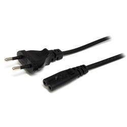 StarTech.com 2m (6ft) Laptop Power Cord, EU Plug to C7, 2.5A 250V, 18AWG, Laptop Replacement Cord, Printer Power Cable, Laptop Charger Cord, Laptop Power Brick Cord - UL Listed