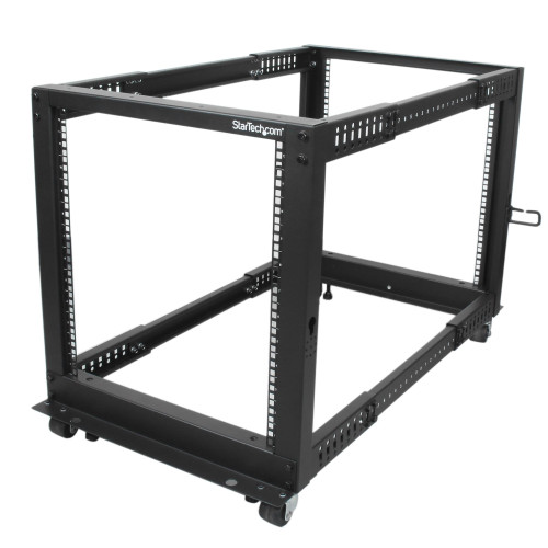 StarTech.com 4-Post 12U Mobile Open Frame Server Rack, Four Post 19