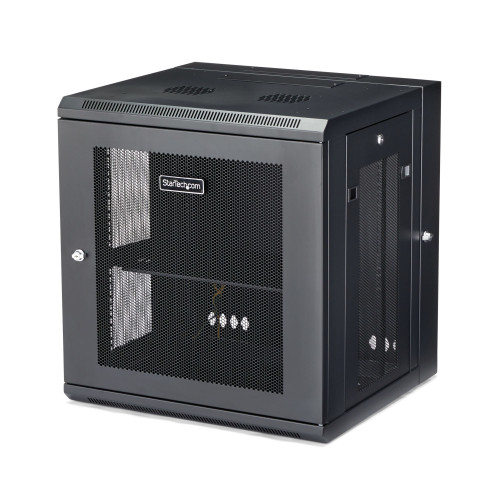 StarTech.com 4-Post 12U Wall Mount Network Cabinet with 1U Shelf, 19