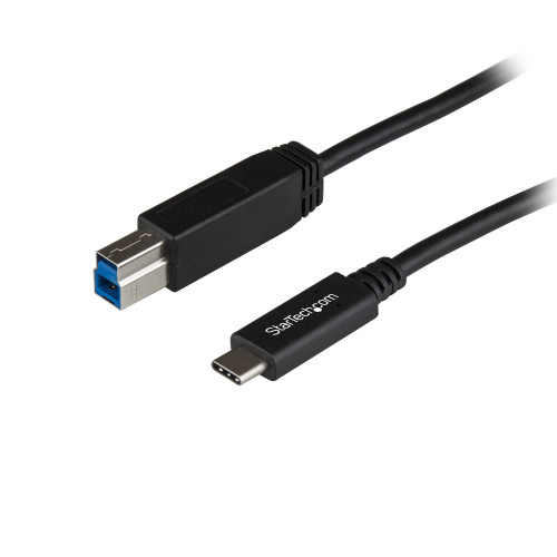 StarTech.com 3.3ft (1m) USB-B to USB-C Cable, USB 10Gbps, Data Cord, USB 3.2 Gen 2, USB-C Data Transfer Cable