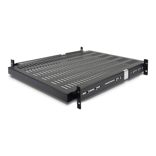 StarTech.com 2U Sliding Server Rack Mount Shelf - 20 to 30in Adjustable Mounting Depth - Vented - 50lb - Heavy Duty Universal 19” Rack Shelf for Equipment Rack - 24in Deep