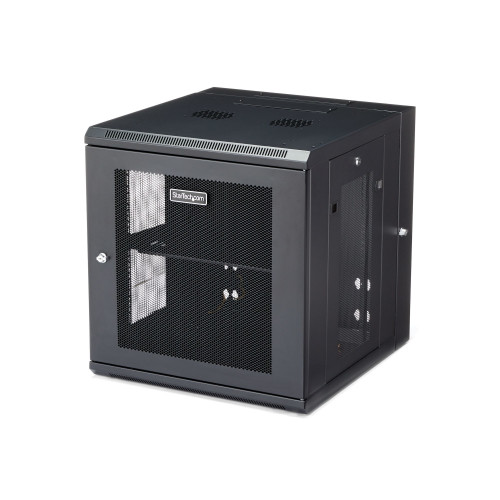 StarTech.com 4-Post 12U Wall Mount Network Cabinet with 1U Shelf, 19