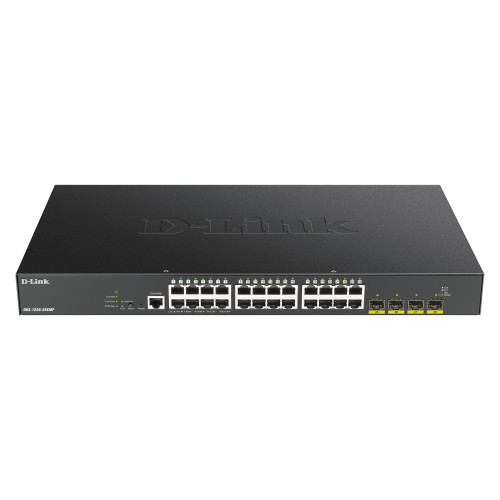 D-Link 24-port Gigabit PoE Smart Managed Switch with 4x 10G SFP+, 370Watts