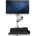 StarTech.com Wall Mount Workstation - Articulating Standing Desk w/ Ergonomic Height Adjustable Monitor Arm & Padded Keyboard Tray - 34