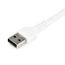StarTech.com 2m USB A to USB C Charging Cable - Durable Fast Charge & Sync USB 2.0 to USB Type C Data Cord - Rugged TPE Jacket Aramid Fiber M/M 3A White - Samsung S10, iPad Pro, Pixel