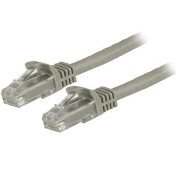StarTech.com 1.5m CAT6 Ethernet Cable - Grey CAT 6 Gigabit Ethernet Wire -250MHz 100W PoE RJ45 UTP Network/Patch Cord Snagless w/Strain Relief Individually Tested