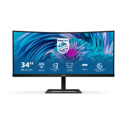 Philips E Line 346E2CUAE/00 computer monitor 86.4 cm (34") 3440 x 1440 pixels Wide Quad HD+ LCD Black