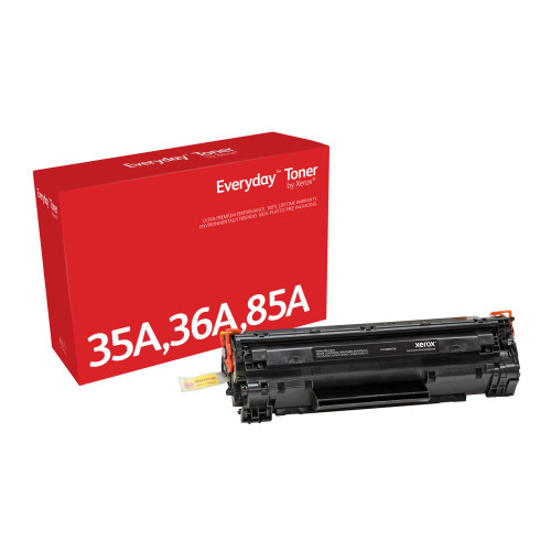 Everyday™ Black Toner by Xerox compatible with HP 35A 36A 85A (CB435A/ CB436A/ CE285A), Standard capacity