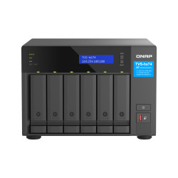 QNAP TVS-H674 NAS Tower Intel® Core™ i5 i5-12400 32 GB DDR4 0 TB QuTS hero Black