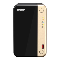 QNAP TS-264 NAS Tower Intel® Celeron® N5095 8 GB 0 TB QNAP QTS Black, Gold