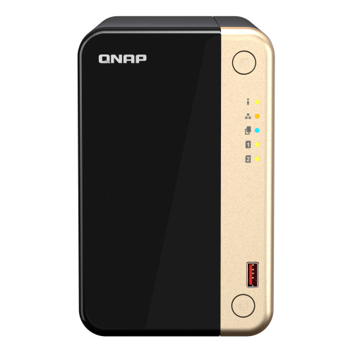 QNAP TS-264 NAS Tower Intel® Celeron® N5095 8 GB 0 TB QNAP QTS Black, Gold