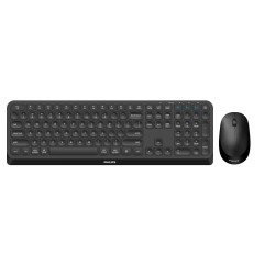 Philips 4000 series SPT6407B/05 keyboard Mouse included Universal RF Wireless + Bluetooth QWERTY English Black