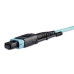 StarTech.com 3m (10ft) MTP(F)/PC to 4x LC/PC Duplex Breakout OM3 Multimode Fiber Optic Cable, OFNP Plenum, 40G Networks, Low Insertion Loss - Fiber Jumper Cord
