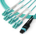StarTech.com 3m (10ft) MTP(F)/PC to 4x LC/PC Duplex Breakout OM3 Multimode Fiber Optic Cable, OFNP Plenum, 40G Networks, Low Insertion Loss - Fiber Jumper Cord