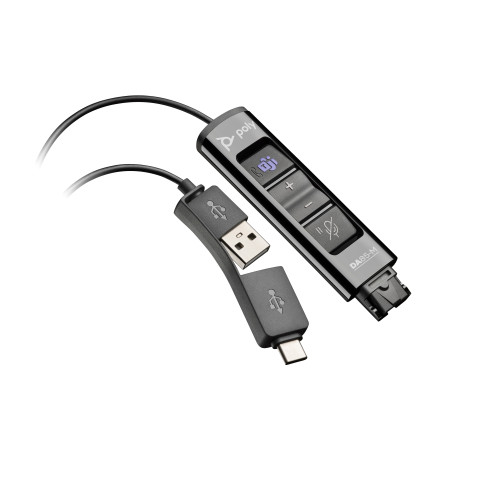 HP Poly DA85-M USB to QD Black Adapter TAA