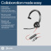 HP Poly Blackwire 3310 Monaural Microsoft Teams Certified USB-C Headset +USB-C/A Adapter