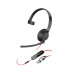 HP Poly Blackwire 5210 Monaural USB-C Headset +3.5mm Plug +USB-C/A Adapter