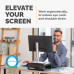 Fellowes Computer Monitor Stand with 3 Height Adjustments - Breyta Monitor Riser with Cable Management - Ergonomic Adjustable Monitor Stand for Computers - Max Weight 15KG - Black