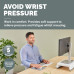 Fellowes Breyta Mouse Mat Wrist Rest Mouse Pad Wrist Support with Antibacterial Protection Ergonomic Mouse Mat Grey