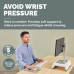 Fellowes Breyta XL Mouse Mat Wrist Rest XL Mouse Pad Wrist Support with Antibacterial Protection Ergonomic Mouse Mat Grey
