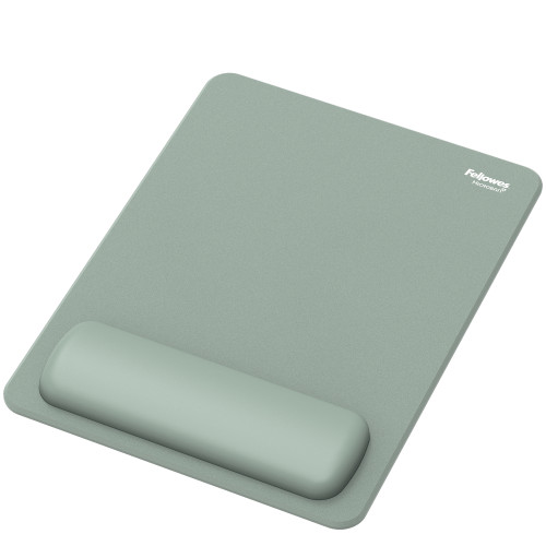 Fellowes Breyta XL Mouse Mat Wrist Rest XL Mouse Pad Wrist Support with Antibacterial Protection Ergonomic Mouse Mat Sage