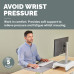 Fellowes Wrist Rest Breyta Palm Rest with Antibacterial Protection Ergonomic Wrist Support Grey