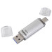 Hama C-Laeta USB flash drive 16 GB USB Type-A / USB Type-C 3.2 Gen 1 (3.1 Gen 1) Silver