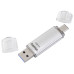 Hama C-Laeta USB flash drive 256 GB USB Type-A / USB Type-C 3.2 Gen 1 (3.1 Gen 1) Silver