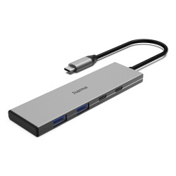 Hama USB-C hub, 4 Ports, 2x USB-A, 2x USB-C, USB 3.2 Gen2, 10 Gbit/s, PD, aluminium