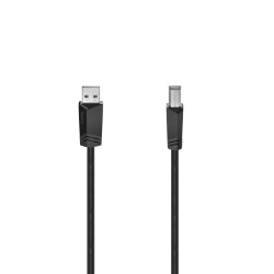 Hama 00200604 USB cable USB 2.0 5 m USB A USB B 0.48 Gbit/s Black