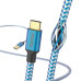 Hama Reflective USB cable USB 2.0 1.5 m USB A USB C 0.48 Gbit/s Blue