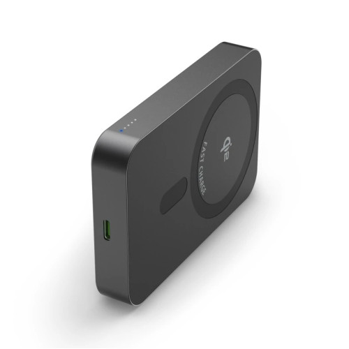 Hama Qi2 Wireless Power Pack, 10000 mAh, Magnetic, Inductive Charging, anthracite