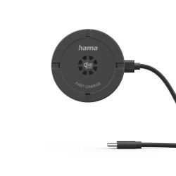 Hama Wireless Qi2 25W Active Air Cooling Charger, Inductive Charging Pad, Fast Charging, 25 W, black
