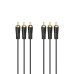 Hama 00205150 audio cable 1.5 m 3 x RCA Black