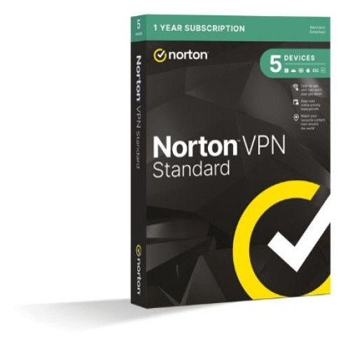 Norton VPN Standard - 1 User / 5 Devices / 12 Months Security management Commercial 1 license(s) 1 year(s)