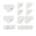Hama Cable Duct Kit, 4 Pcs, Self-adhesive, 1 m, Incl. Connecting Pieces, white