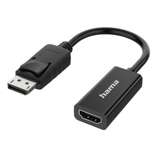 Hama Video Adapter, DisplayPort Plug - HDMI Socket, Ultra-HD 4K