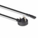 Lindy 1m UK 3 Pin Plug To IEC C7 Mains Power Cable, Black
