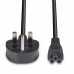 Lindy 3m UK 3 Pin to C5 Mains Cable, lead free