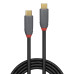 Lindy 0.5m USB 3.2 Type C to C Cable, 20Gbps, 5A, PD, Anthra Line