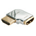 Lindy CROMO HDMI Male to HDMI Female 90 Degree Right Angle Adapter - Left