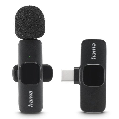 Hama Smart Wireless Black Lavalier/Lapel microphone