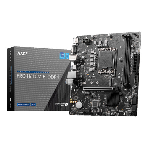 MSI PRO H610M-E DDR4 motherboard Intel H610 LGA 1700 micro ATX