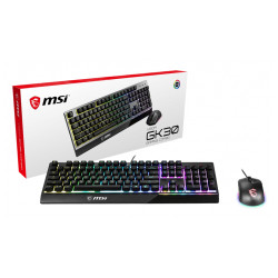 MSI VIGOR GK30 COMBO RGB MEMchanical Gaming Keyboard + Clutch GM11 Gaming Mouse ' UK Layout, 6-Zone RGB Lighting Keyboard, Dual-Zone RGB Lighting Mouse, 5000 DPI Optical Sensor, RGB Mystic Light'