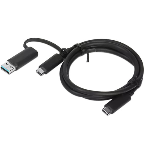 Lenovo 4X90U90618 USB cable USB 3.2 Gen 1 (3.1 Gen 1) 1 m USB A/USB C USB C Black