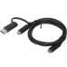 Lenovo 4X90U90618 USB cable USB 3.2 Gen 1 (3.1 Gen 1) 1 m USB A/USB C USB C Black