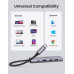 Ugreen 6-in-1 USB-C Hub USB Type-C Silver