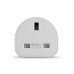 Lindy UK to Euro Adapter Travel Plug, White