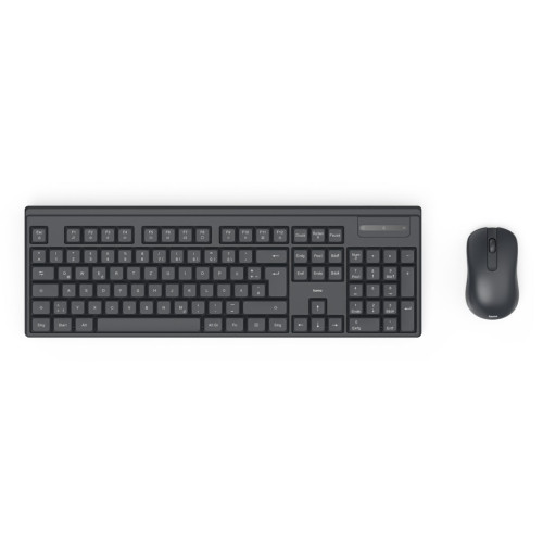 Hama WKM-100 keyboard Mouse included Universal RF Wireless QWERTY UK International Black