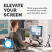 Fellowes Computer Monitor Stand with 3 Height Adjustments - Smart Suites Monitor Riser - Ergonomic Adjustable Monitor Stand for Computers - Max Weight 10KG/Max Size 21